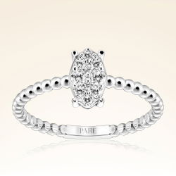 0,13 Karat Fantezi Pırlanta Oval Yüzük - PR00092 - 1