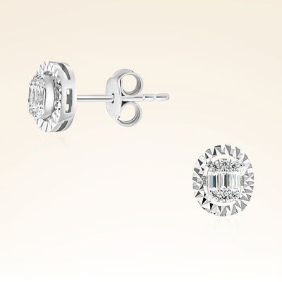 0,13 Karat Pırlanta Baget Küpe - Pare Pırlanta