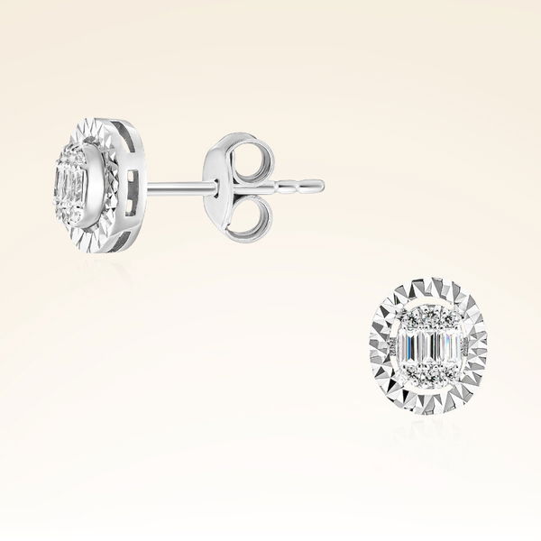 0,13 Karat Pırlanta Baget Küpe - Pare Pırlanta