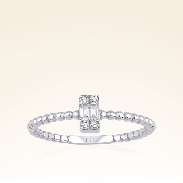 0,13 Karat Baget Pırlanta Yüzük - Pare Pırlanta