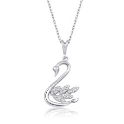 0,13 Karat Pırlanta Taşlı Kuğulu Kolye - PR01410 - 1