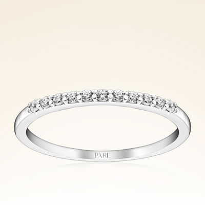 0,13 Karat Pırlanta Yarımtur Yüzük - Pare Pırlanta