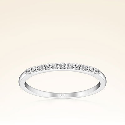 0,13 Karat Pırlanta Yarımtur Yüzük - Pare Pırlanta