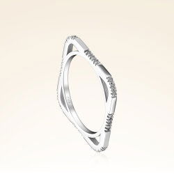 0,13 Karat Pırlantalı Kare Trend Yüzük - 2