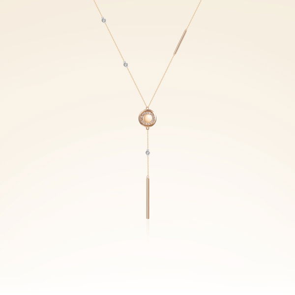 0,13 Karat Pırlantalı Rose Trend Kolye - Pare Pırlanta