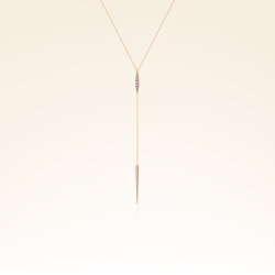 0,13 Karat Pırlantalı Rose Trend Kolye - 1