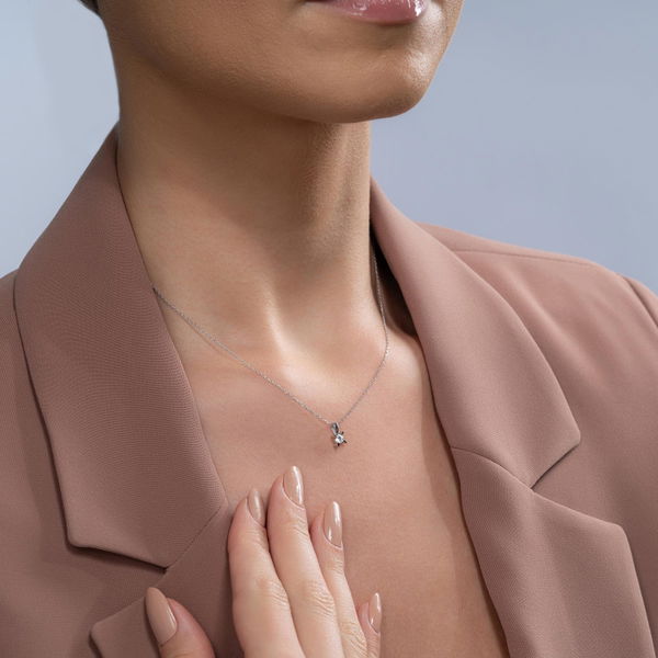 0,13 Karat Tektaş Pırlanta Kolye - Pare Pırlanta