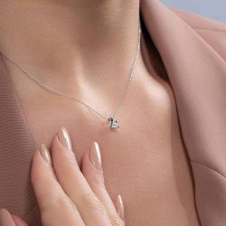 0,13 Karat Tektaş Pırlanta Kolye - PR00484 - 3