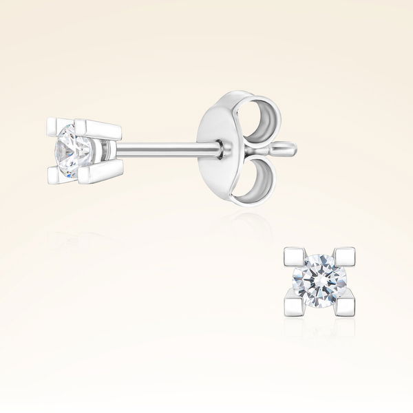 0,13 Karat Tektaş Pırlanta Küpe - Pare Pırlanta