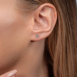 0,13 Karat Tektaş Pırlanta Küpe - PR00499 - 3