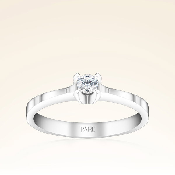 0,13 Karat Tektaş Pırlanta Yüzük - Pare Pırlanta