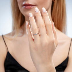 0,13 Karat Tektaş Pırlanta Yüzük - 4