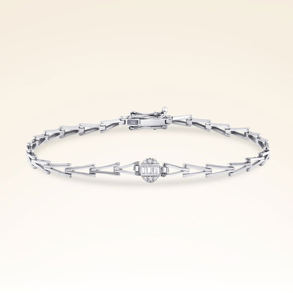 0,14 Karat Baget Pırlanta Bileklik - Pare Pırlanta