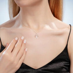 0,14 Karat Fantezi Pırlanta Kolye - 2