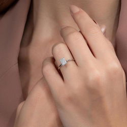 0,14 Karat Fantezi Pırlanta Yüzük - PR00654 - 3