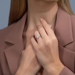 0,14 Karat Fantezi Pırlanta Yüzük - PR00654 - 4