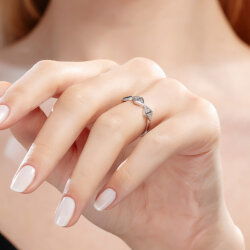 0,14 Karat Fantezi Pırlanta Yüzük - 4