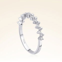 0,14 Karat Yarımtur Pırlanta Yüzük - 2