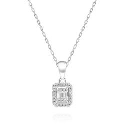 0,15 Karat Baget Pırlanta Kolye - PR00702 - 1