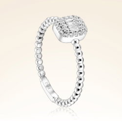 0,15 Karat Baget Pırlanta Yüzük - 2