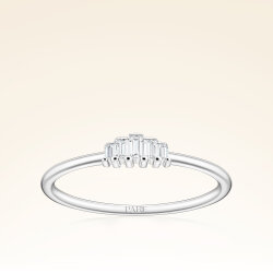 0,15 Karat Baget Pırlanta Yüzük - 1