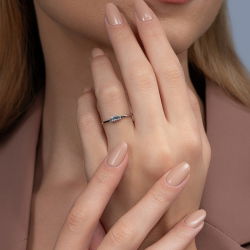 0,15 Karat Baget Pırlanta Yüzük - PR00631 - 4