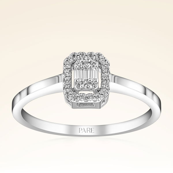 0,15 Karat Baget Pırlanta Yüzük - Pare Pırlanta