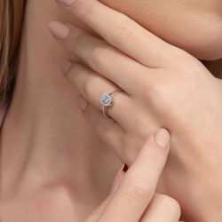 0,15 Karat Baget Pırlanta Yüzük - PR00636 - 5