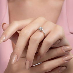 0,15 Karat Baget Pırlanta Yüzük - PR00636 - 6