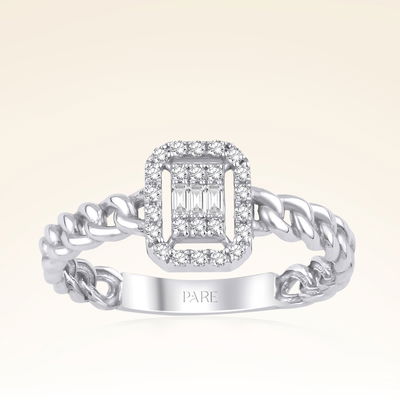 0,15 Karat Baget Pırlanta Yüzük - Pare Pırlanta