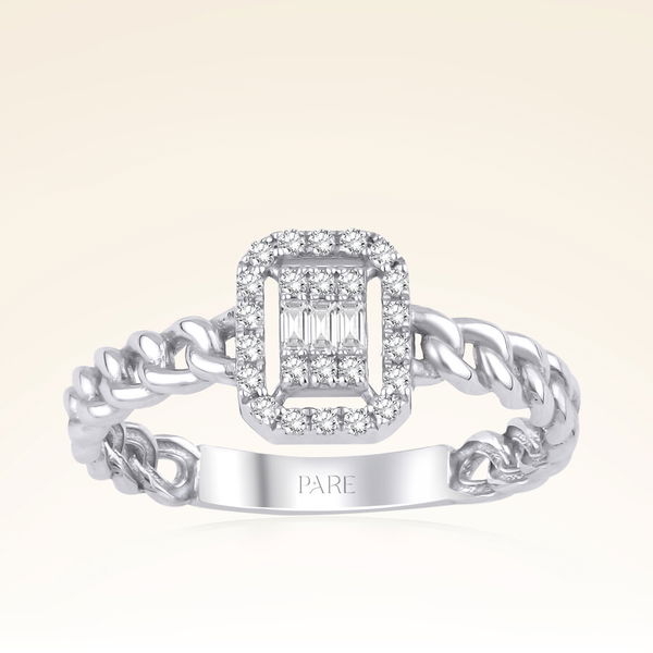 0,15 Karat Baget Pırlanta Yüzük - Pare Pırlanta