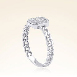 0,15 Karat Baget Pırlanta Yüzük - 2