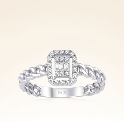 0,15 Karat Baget Pırlanta Yüzük - Pare Pırlanta