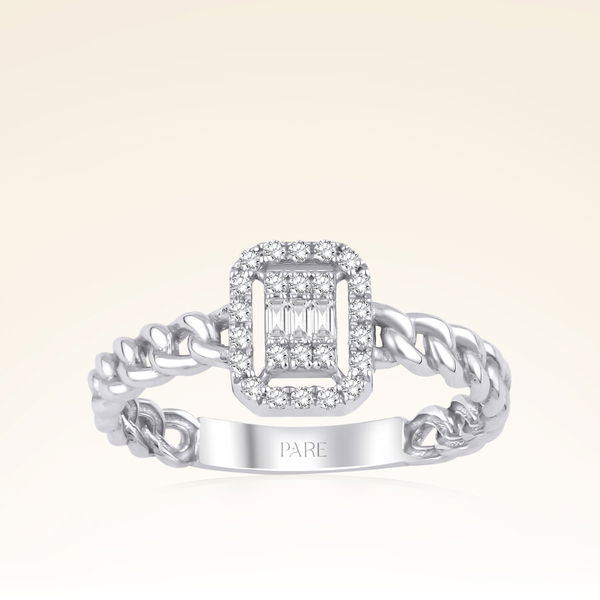 0,15 Karat Baget Pırlanta Yüzük - Pare Pırlanta