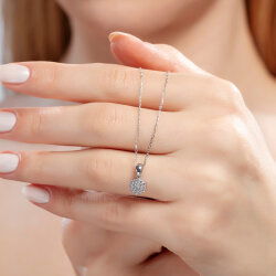 0,15 Karat Fantezi Pırlanta Kolye - 3