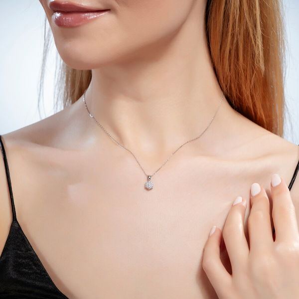 0,15 Karat Fantezi Pırlanta Kolye - Pare Pırlanta