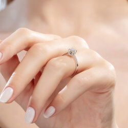 0,15 Karat Fantezi Pırlanta Yüzük - 4