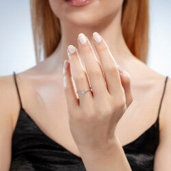 0,15 Karat Fantezi Pırlanta Yüzük - 3