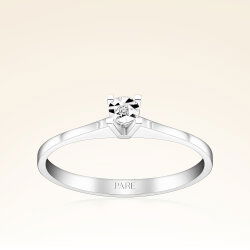 0,15 Karat Görünümlü Tektaş Efektli Pırlanta Yüzük - 1