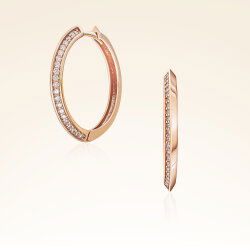 0,15 Karat Pırlanta Halka Küpe - 1