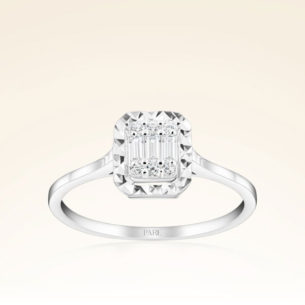 0,15 Karat Pırlantalı Baget Set - Pare Pırlanta