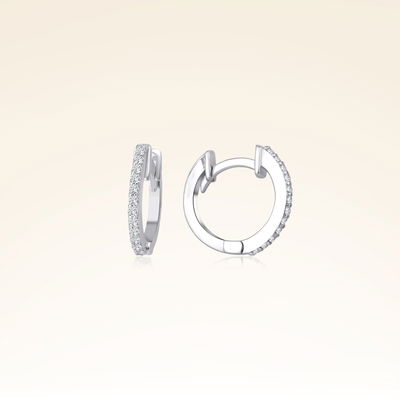 0,15 Karat Pırlantalı Halka Küpe - Pare Pırlanta