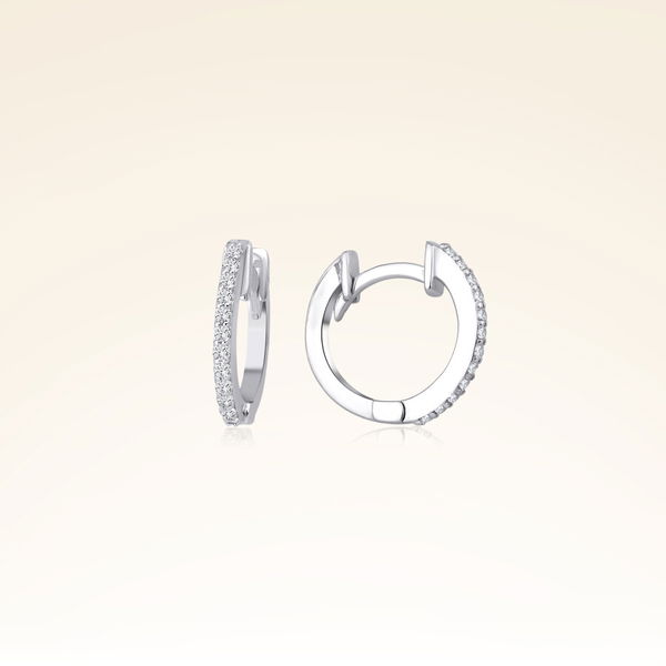 0,15 Karat Pırlantalı Halka Küpe - Pare Pırlanta