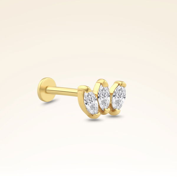 0,15 Karat Pırlanta Taşlı Tragus Piercing - Pare Pırlanta