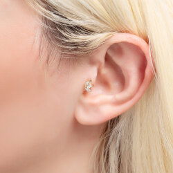 0,15 Karat Pırlanta Taşlı Tragus Piercing - 3
