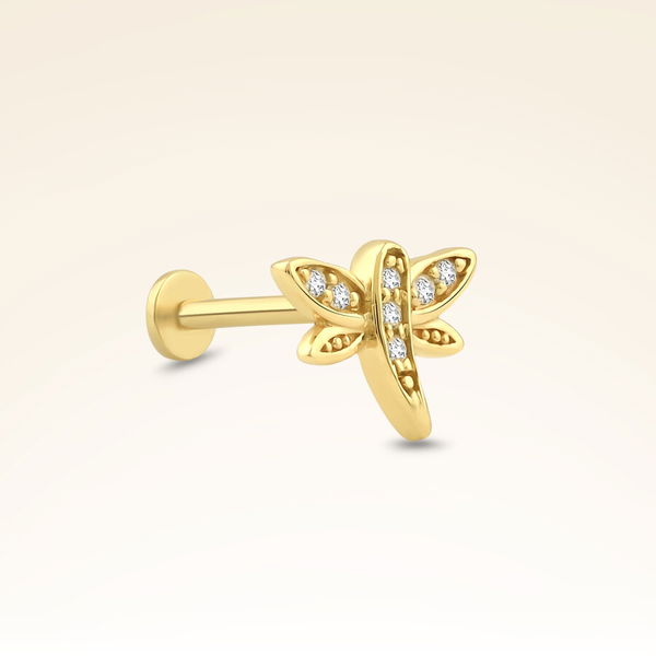 0,15 Karat Pırlanta Taşlı Yusufcuk Piercing - Pare Pırlanta