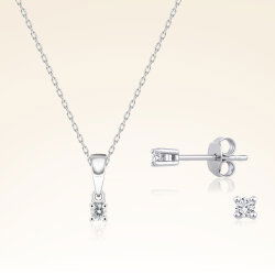 0,15 Karat Pırlantalı Tektaş Set - 1