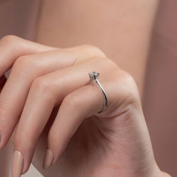 0,15 Karat Tektaş Pırlanta Yüzük - PR00002-8 - 7