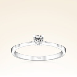 0,15 Karat Tektaş Pırlanta Yüzük - 1