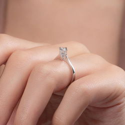 0,15 Karat Tektaş Pırlanta Yüzük - PR01033-8 - 7